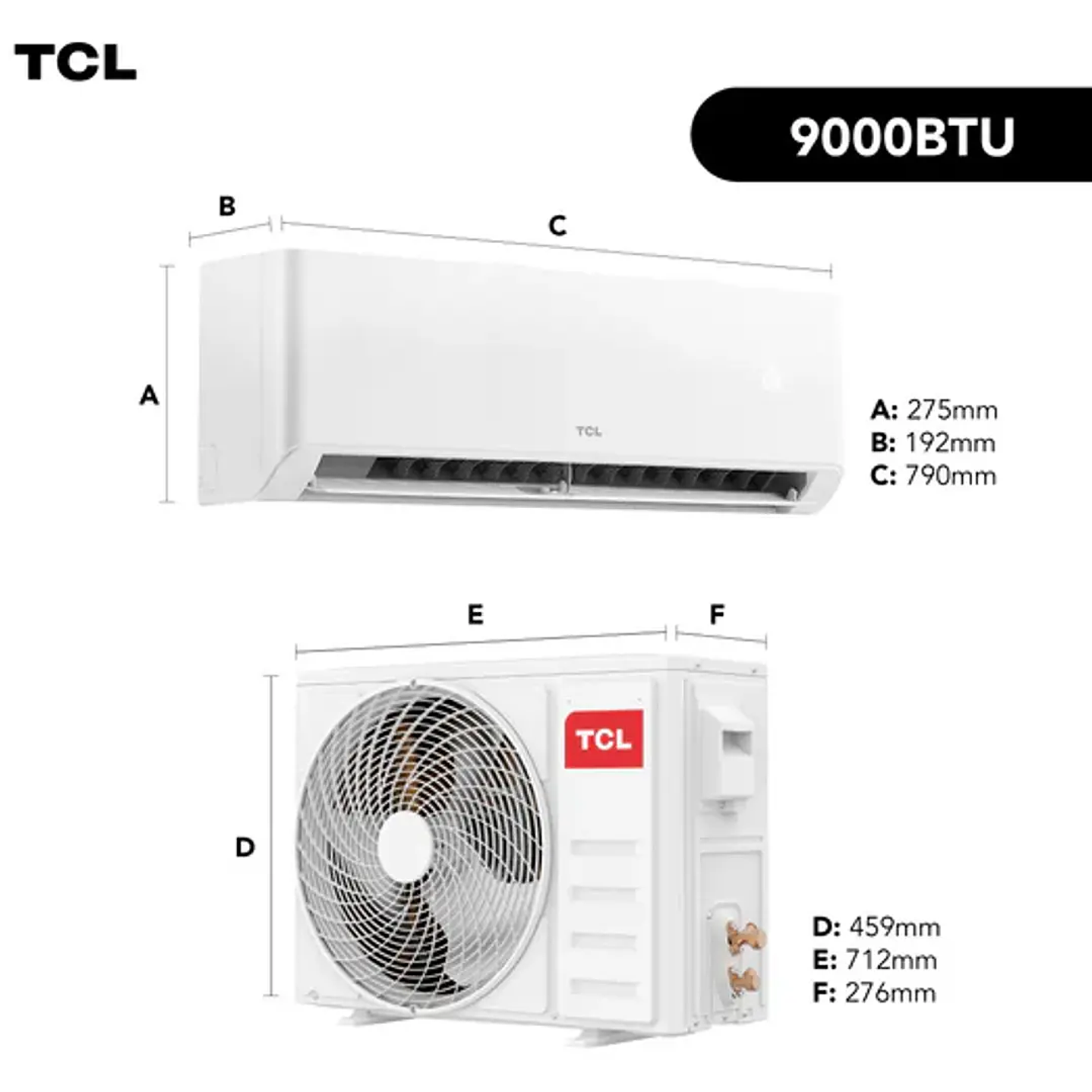 Aire Acondicionado 9000 Btu Inverter Marca TCL Modelo BreezIN 3