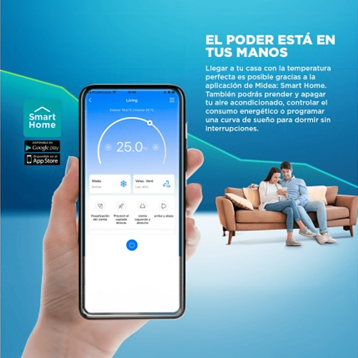 Aire Acondicionado 9000 Btu Inverter Marca Midea Modelo Breezeless  4