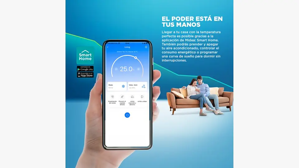 Aire Acondicionado 9000 Btu Inverter Marca Midea Modelo Breezeless  4