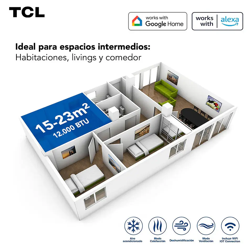 Aire Acondicionado Tcl 12000 Btu BreezIN  4
