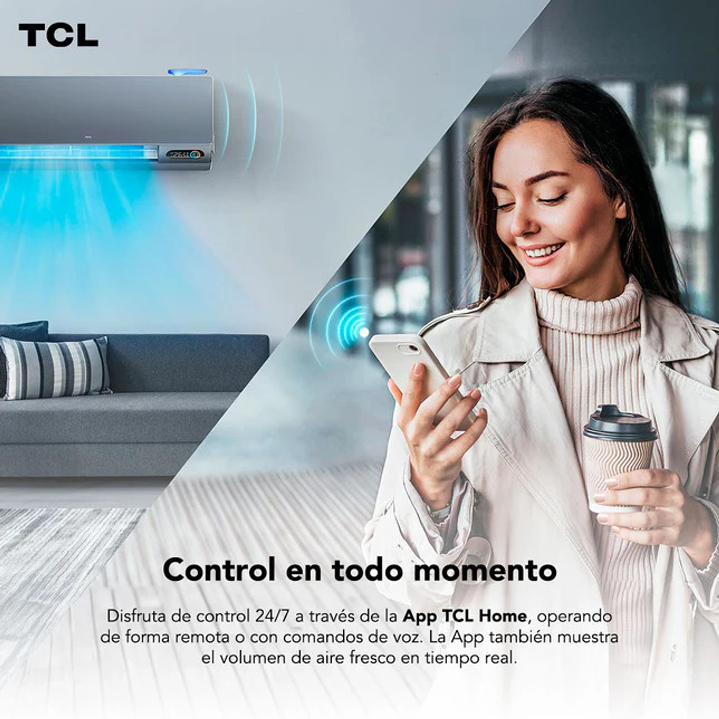 Aire Acondicionado 12000 Btu Inverter Marca TCL Modelo FreshIN  4