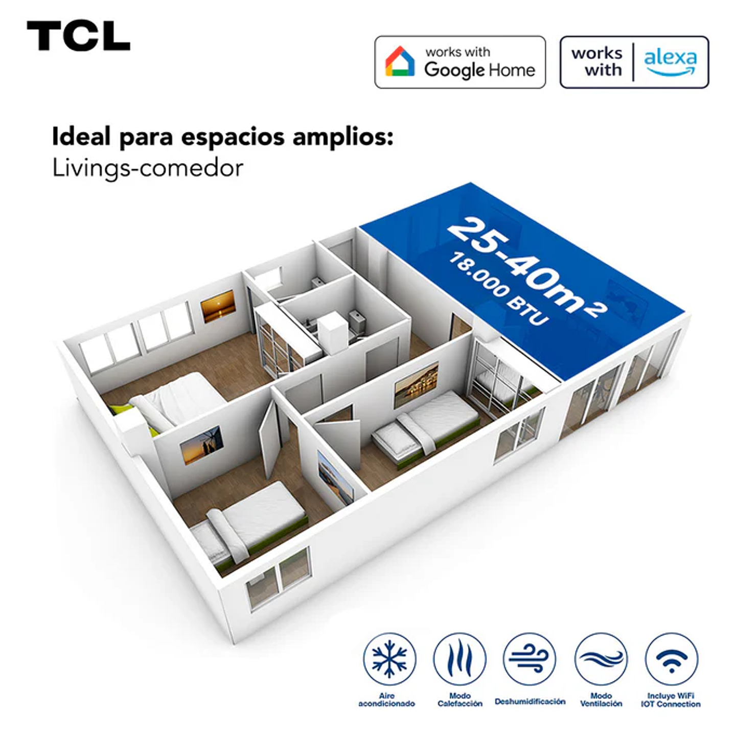 Aire Acondicionado 18000 Btu Inverter Marca TCL Modelo BreezIN 3