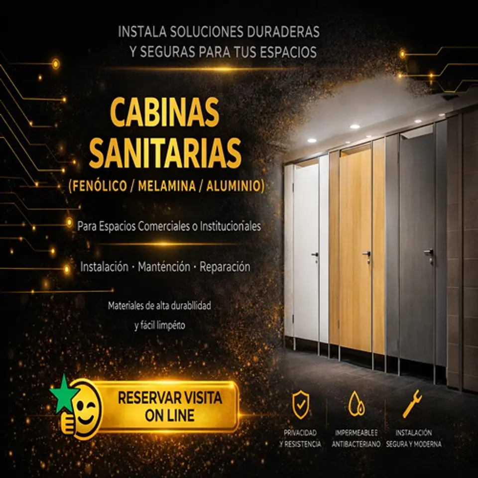 Cabinas Sanitarias (Fenólico / Melamina / Aluminio) 1