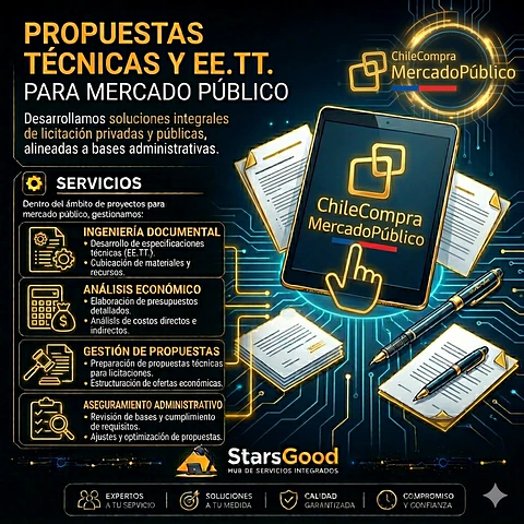 Elaboración de Propuestas Técnicas y Presupuestos (EE.TT.) para Mercado Publico 