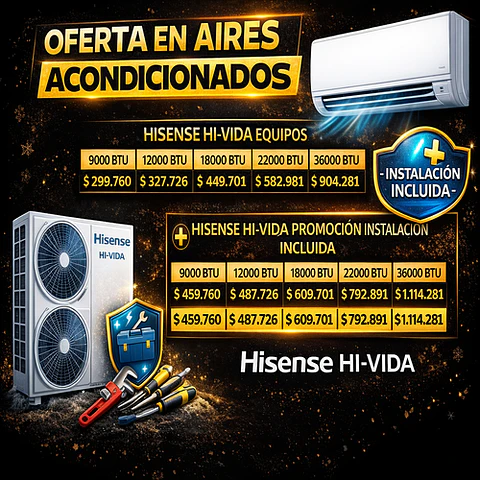 Equipos de Aire Acondicionado Hisense 
