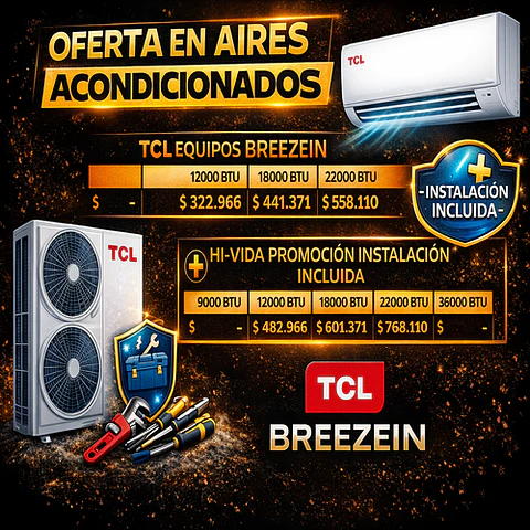 Equipos de Aire Acondicionado Tcl
