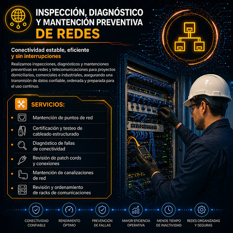 Inspección, Diagnóstico y Mantención Preventiva de Redes