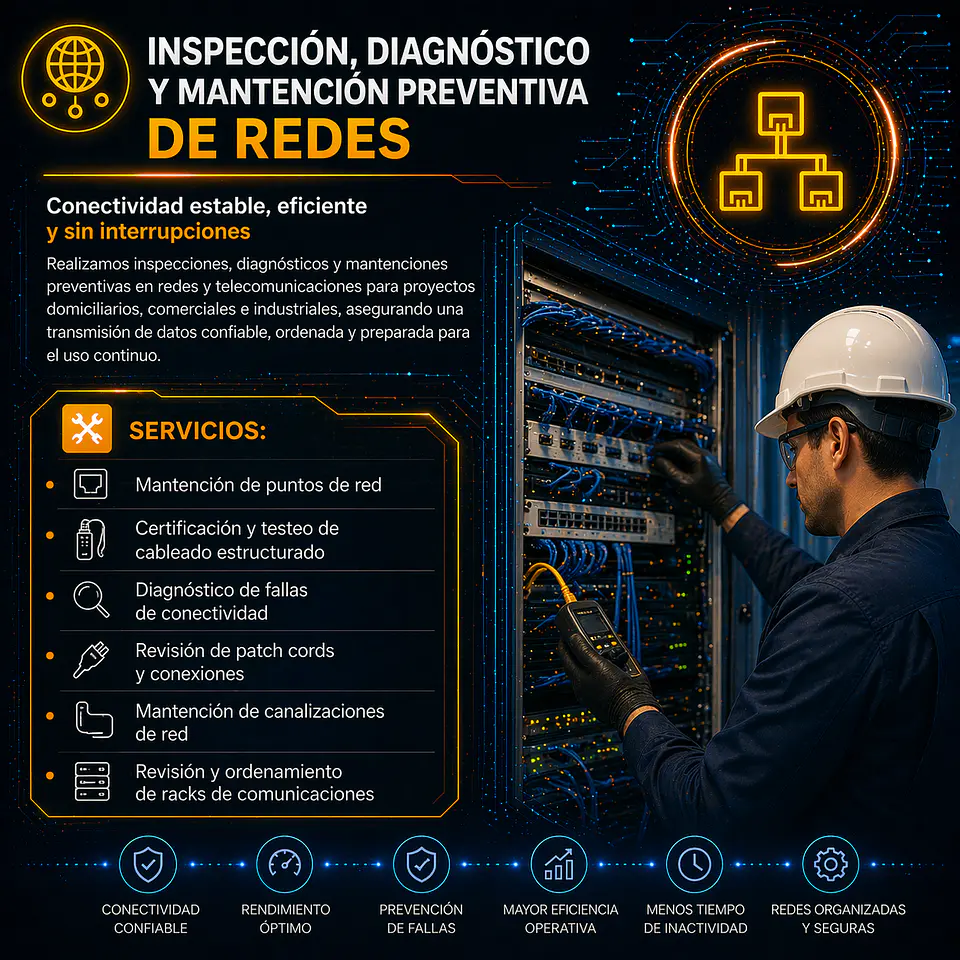 Inspección, Diagnóstico y Mantención Preventiva de Redes 1