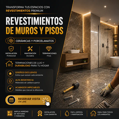 Revestimientos de Muros y Pisos (Cerámicas y Porcelanatos)