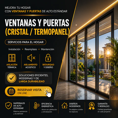 Ventanas y Puertas (Cristal / Termopanel)