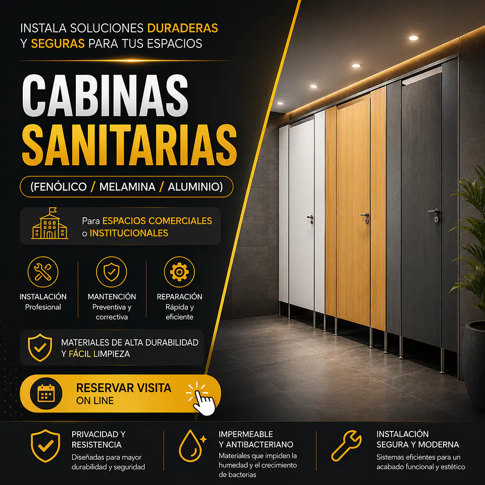 Cabinas Sanitarias (Fenólico / Melamina / Aluminio) 1