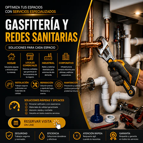 Gasfitería y Redes Sanitarias: Instalación y Reparación