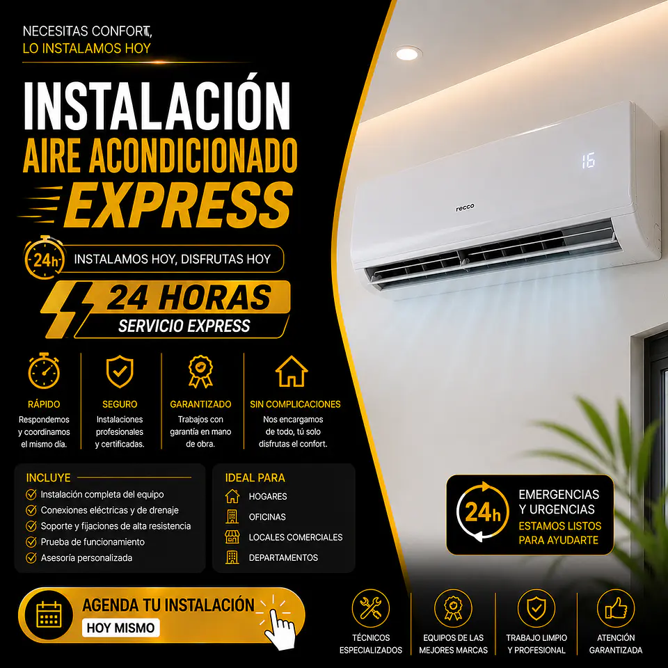 Instalación Express de Aire Acondicionado 1