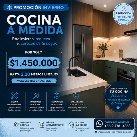 📌 Cocinas a Medida | Promoción Invierno