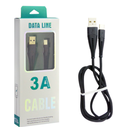 Cable De Datos Type-C a USB Compatible con Android Auto 1M - Negro / Tamaño Único