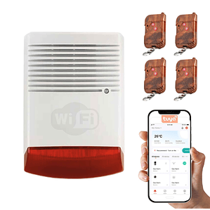 KIT 11  - ALARMA COMUNITARIA WIFI PROYTEL | 50W + 4 Controles Remotos + Activación celular