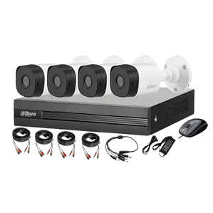 KIT CAM 2 -  4 CAMARAS 2MP +  XVR 4CH + DISCO 1TB + CABLES PARA INSTALACION.