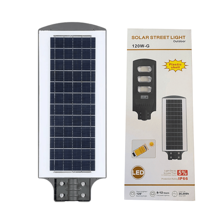 Foco Solar LED 120 Watts - Sensor de Movimiento + Soporte 3