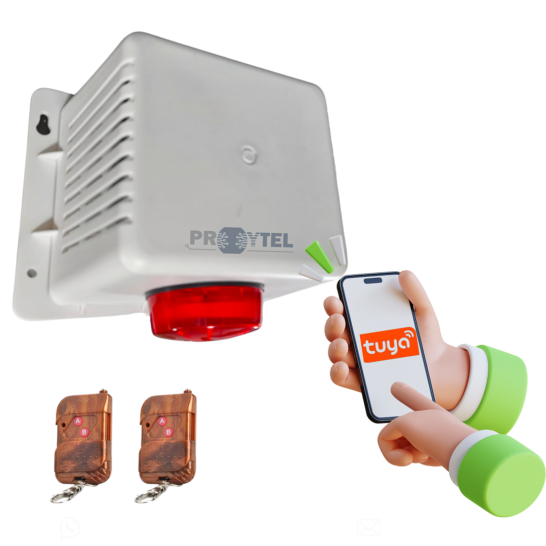 KIT ML9 - Sirena con Botón de pánico + Activación por Celular 1