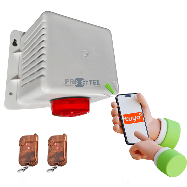 KIT ML9 - Sirena con Botón de pánico + Activación por Celular 1