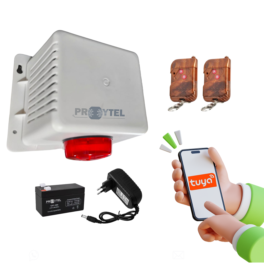 KIT ML9 - Sirena con Botón de pánico + Activación por Celular 2