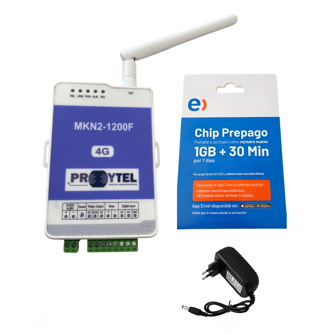 KIT ABRE PORTÓN MKN2 1200 USUARIOS 4G - ENVIO GRATIS 3