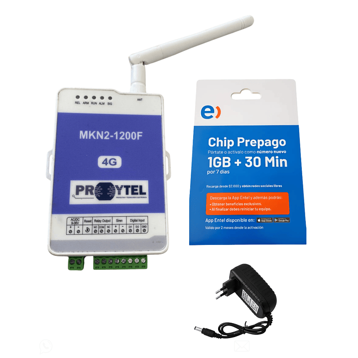 KIT ABRE PORTÓN MKN2 1200 USUARIOS 4G - ENVIO GRATIS 3