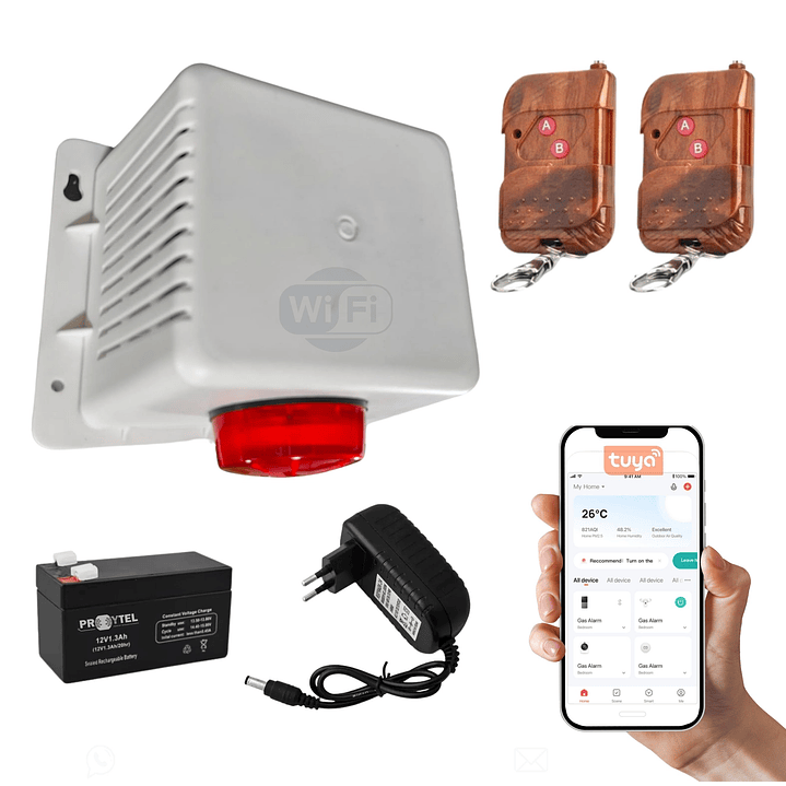 KIT ML9 - Sirena con Botón de pánico + Activación por Celular 2