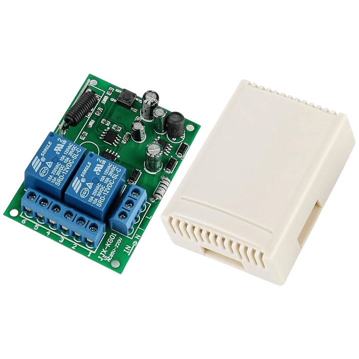 RECEPTOR INÁLAMBRICO 2 CANALES 433MHZ 1