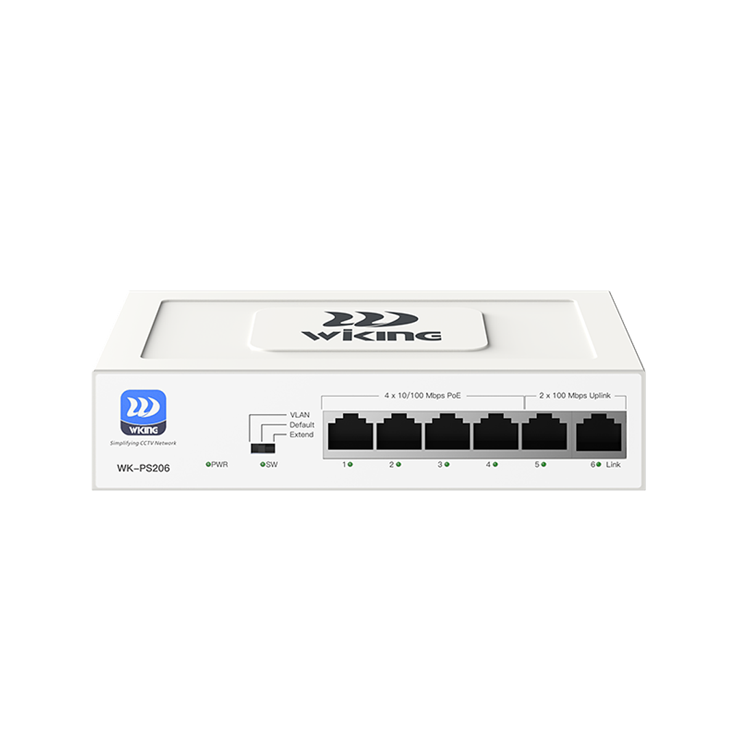 SWITCH POE 4FE PoE+ 55W Extend + 2FE No Administrable WK-PS206  1