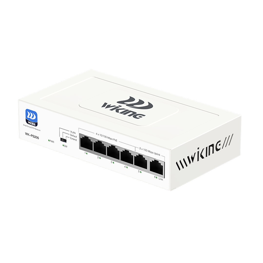 SWITCH POE 4FE PoE+ 55W Extend + 2FE No Administrable WK-PS206  2