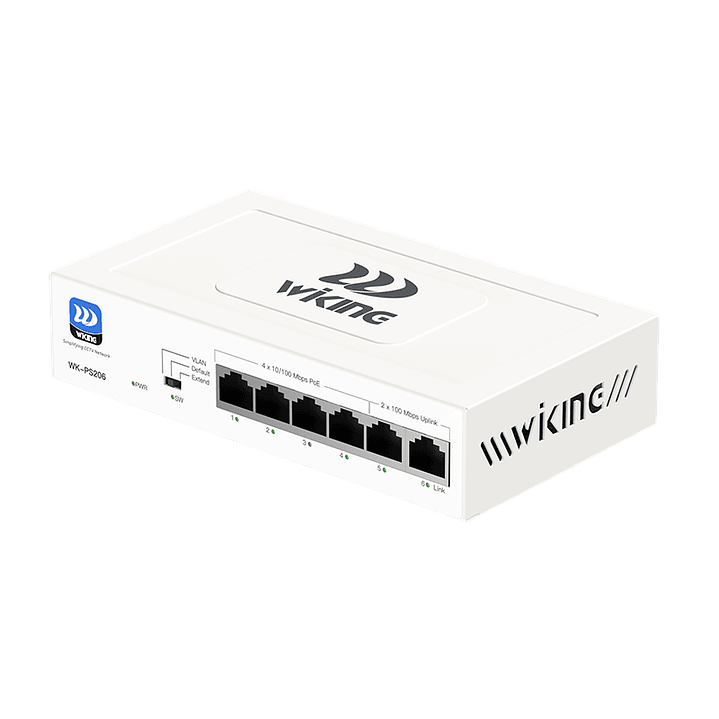 SWITCH POE 4FE PoE+ 55W Extend + 2FE No Administrable WK-PS206  2