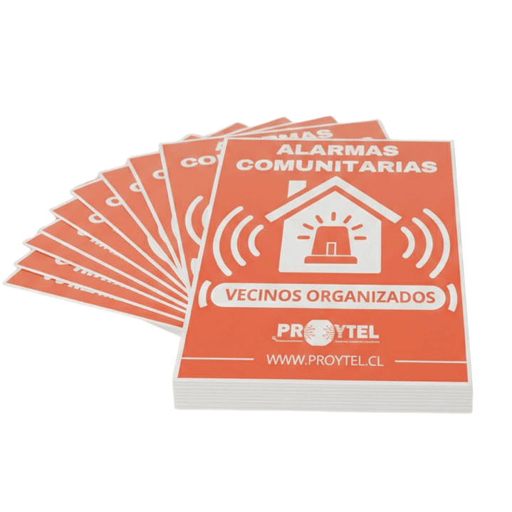 KIT ALARMA COMUNITARIA SOLAR 30W | NOTIFICACIÓN SMS 4G + 10 CONTROLES + 10 PLACAS DISUASIVAS 4
