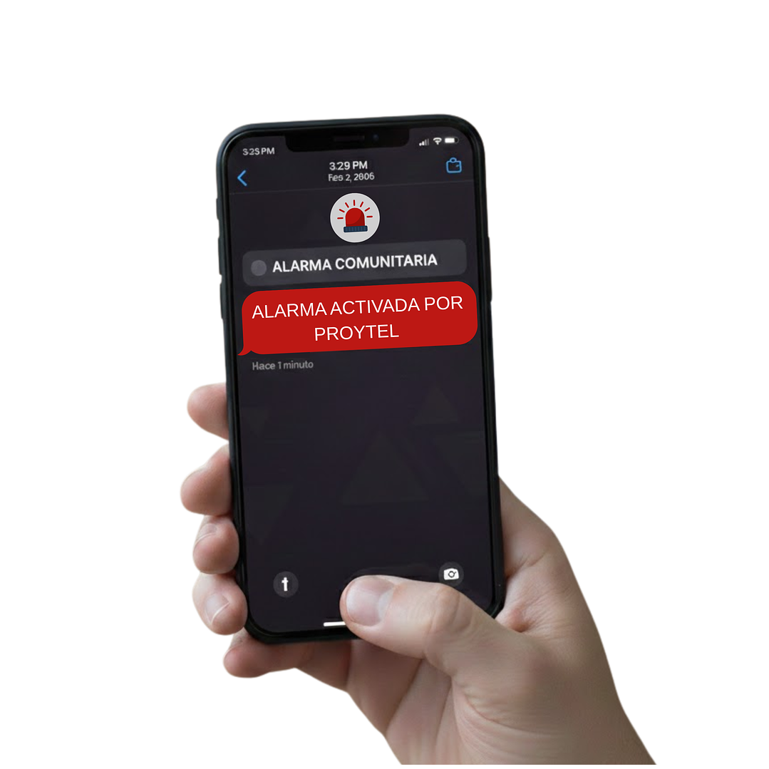 ALARMA COMUNITARIA 1200 USUARIOS 4G PROYTEL | 30W Activación llamada telefónica + Batería de respaldo  3