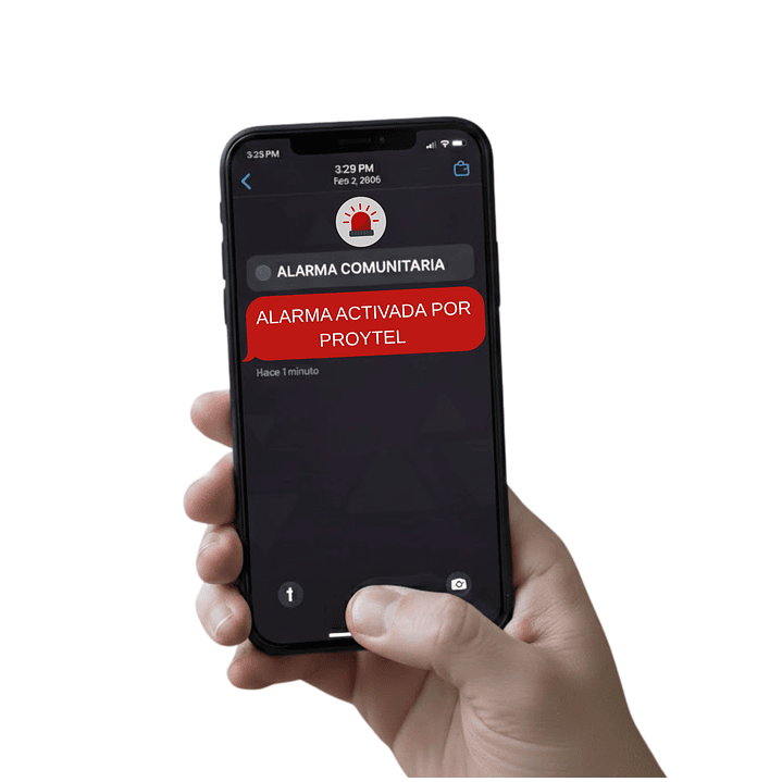 ALARMA COMUNITARIA 4G 1200 USUARIOS PROYTEL | 90W Activación llamada telefónica + Batería de respaldo 2
