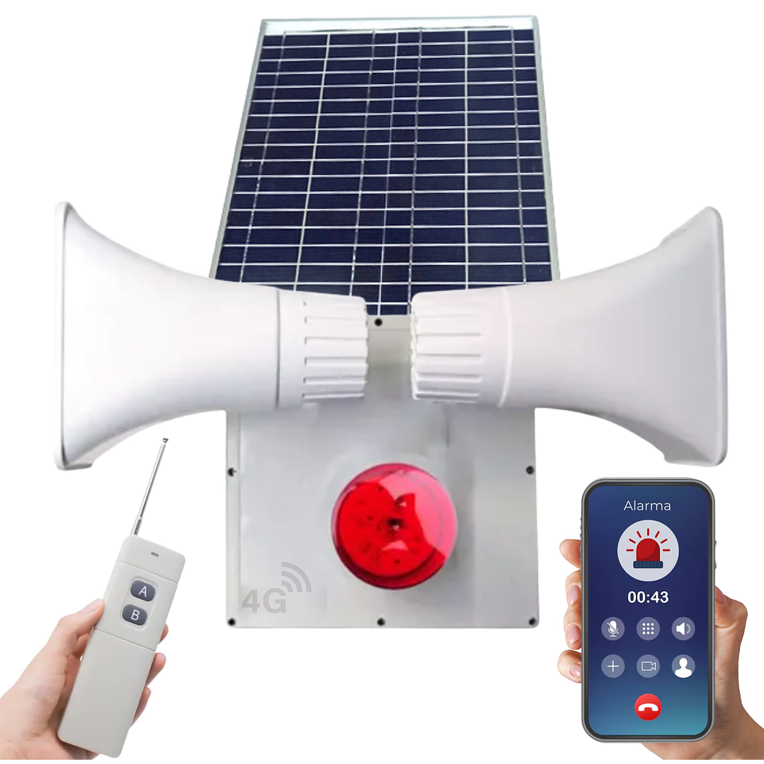 KIT 14 - ALARMA COMUNITARIA 4G SOLAR 60W | ACTIVACIÓN CELULAR + CONTROL 1