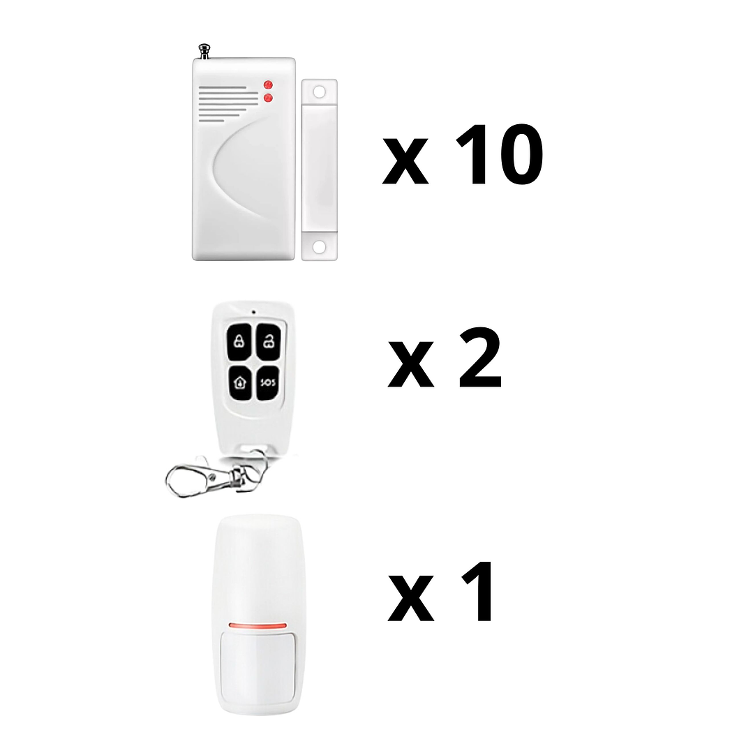 KIT 1 ALARMA 4G /WIFI + 10 SENSORES MAGNETICOS - ENVIA ALERTAS DE ACTIVACION - APP TUYASMART 2