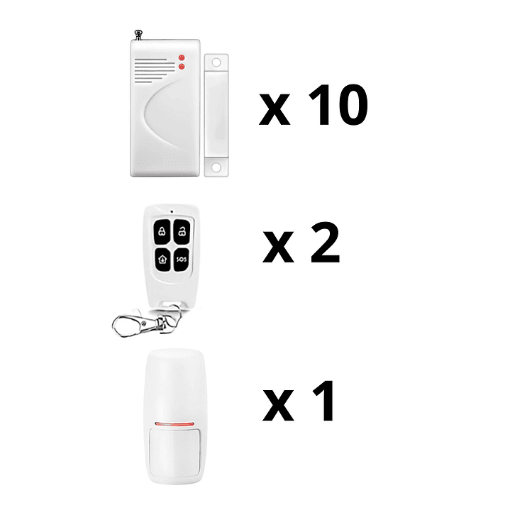 KIT 1 ALARMA 4G /WIFI + 10 SENSORES MAGNETICOS - ENVIA ALERTAS DE ACTIVACION - APP TUYASMART 2