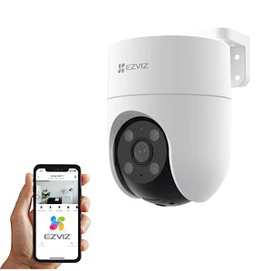 CÁMARA WIFI PTZ EXTERIOR EZVIZ H8C - COBERTURA 360° FULL HD