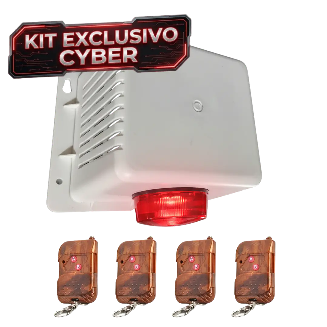 KIT CYBER – ALARMA COMUNITARIA ABS 118db | 20W + 4 Controles Remotos ENVÍO GRATIS A TODO CHILE 1
