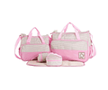 Bolso Maternal 5 Piezas Color Rosado