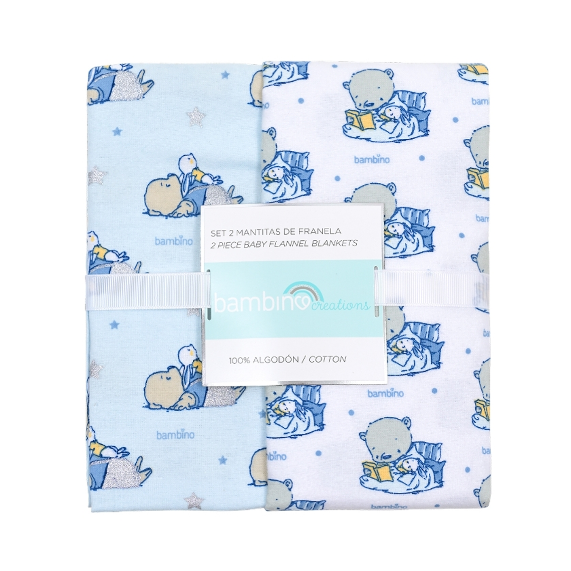 Set 2 Mantitas Franela Bambino MB206 1