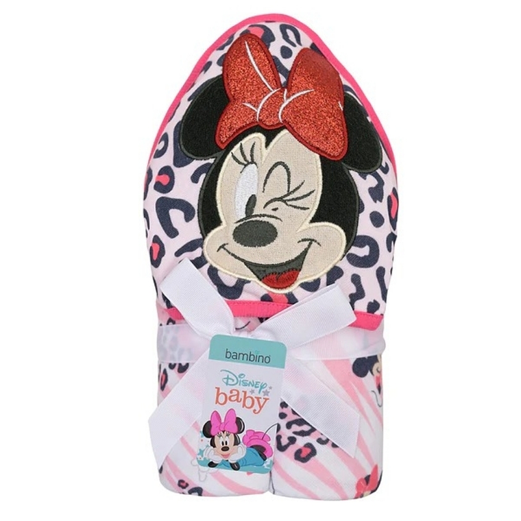 Toalla Capucha Minnie Bambino Animal Print 1