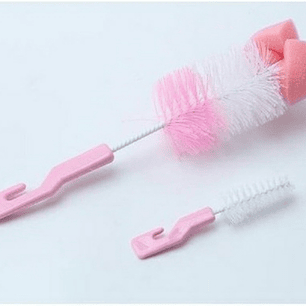 Escobilla Limpia Mamadera Rosado 