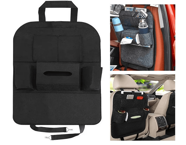 Organizador Respaldo Asiento Auto Negro ORAS01