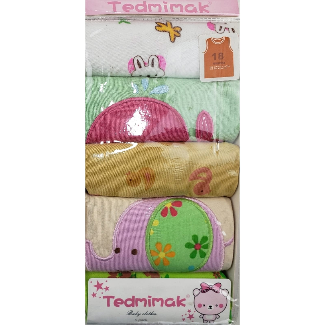 Set 5 Camisetas sin Manga 18 Meses 18CSMM02 1