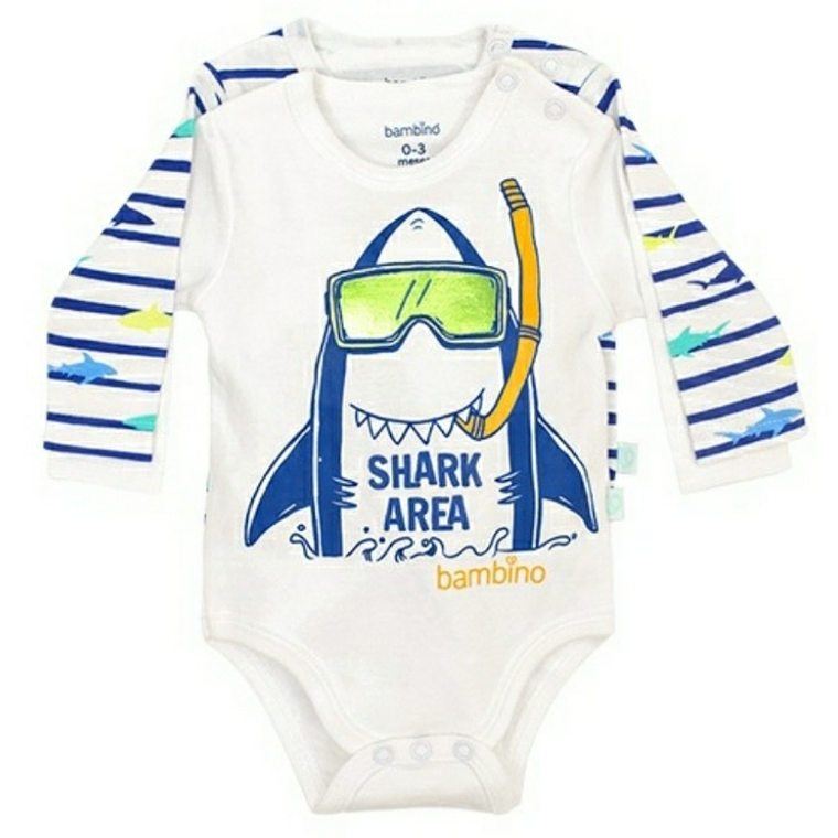 O. Body Manga Larga Pack 2 Bambino 6/9 Meses 6BMLB03 2