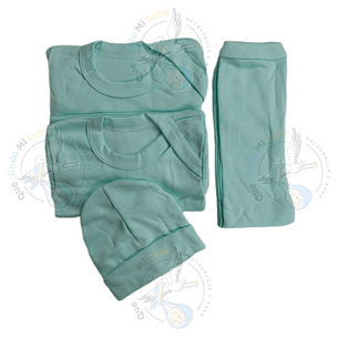 Ajuar 4 Piezas Liso Talla 3/6 Meses Calipso Palido  