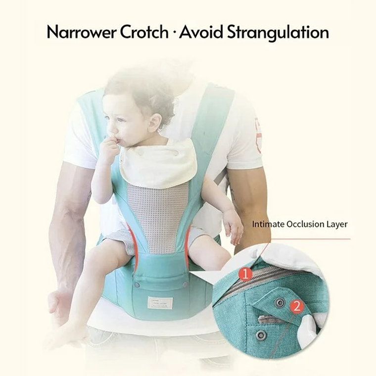 Mochila Porta Bebe Ergonomica Azul  2