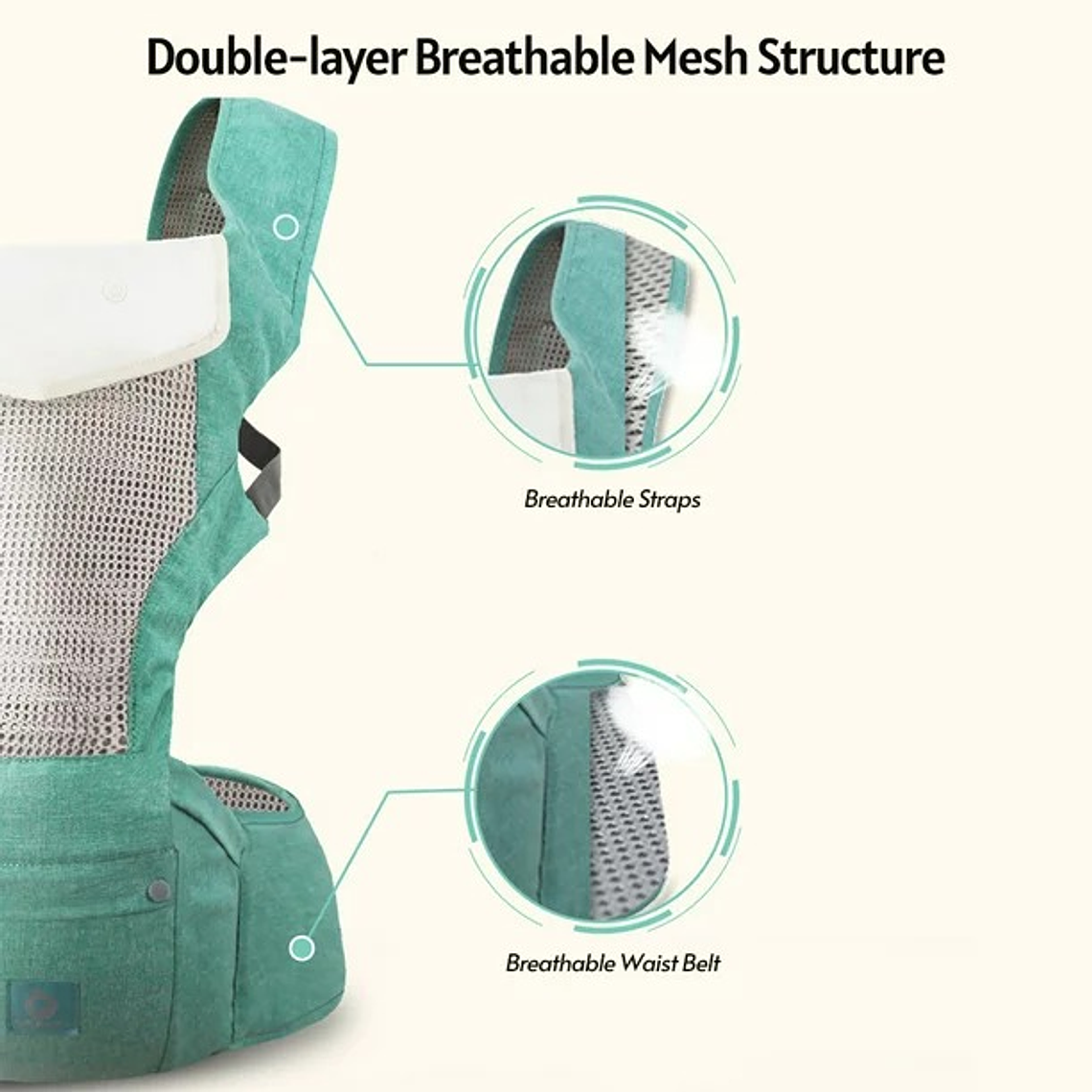 Mochila Porta Bebe Ergonomica Azul  4